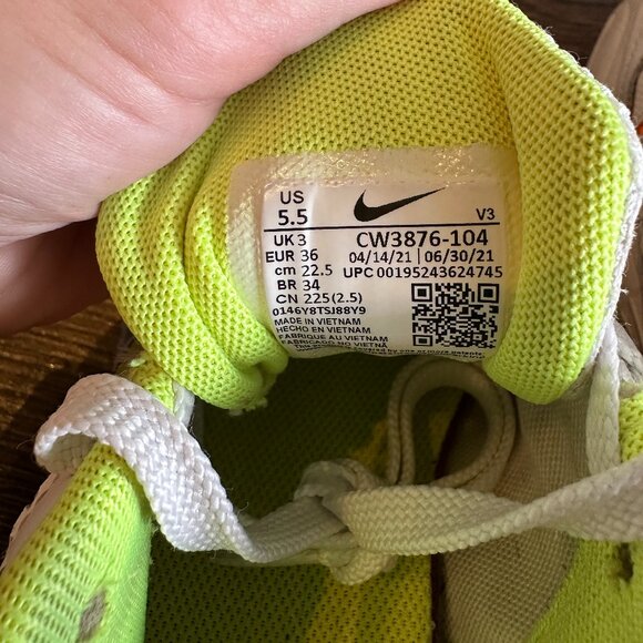 Nike Shoes Zoom Air Fire Summit White & Volt Shoes - Size 5.5 - Picture 8 of 9